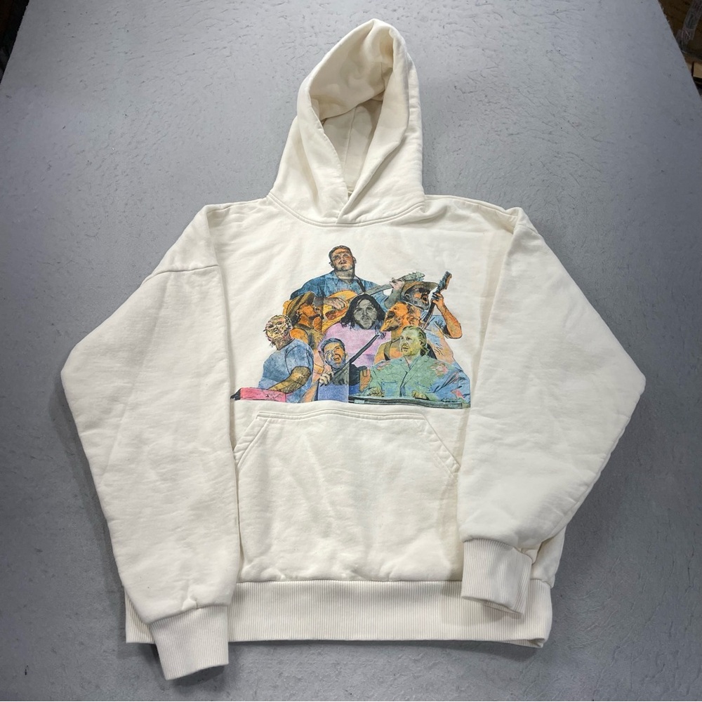 Zach Bryan Hoodie Adult Small White Quittin Time Tour Country Music Sweatshirt